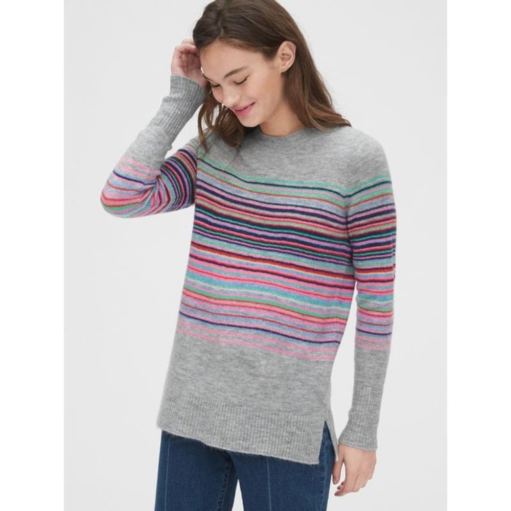 GAP Multicolor Striped Crew Neck Sweater